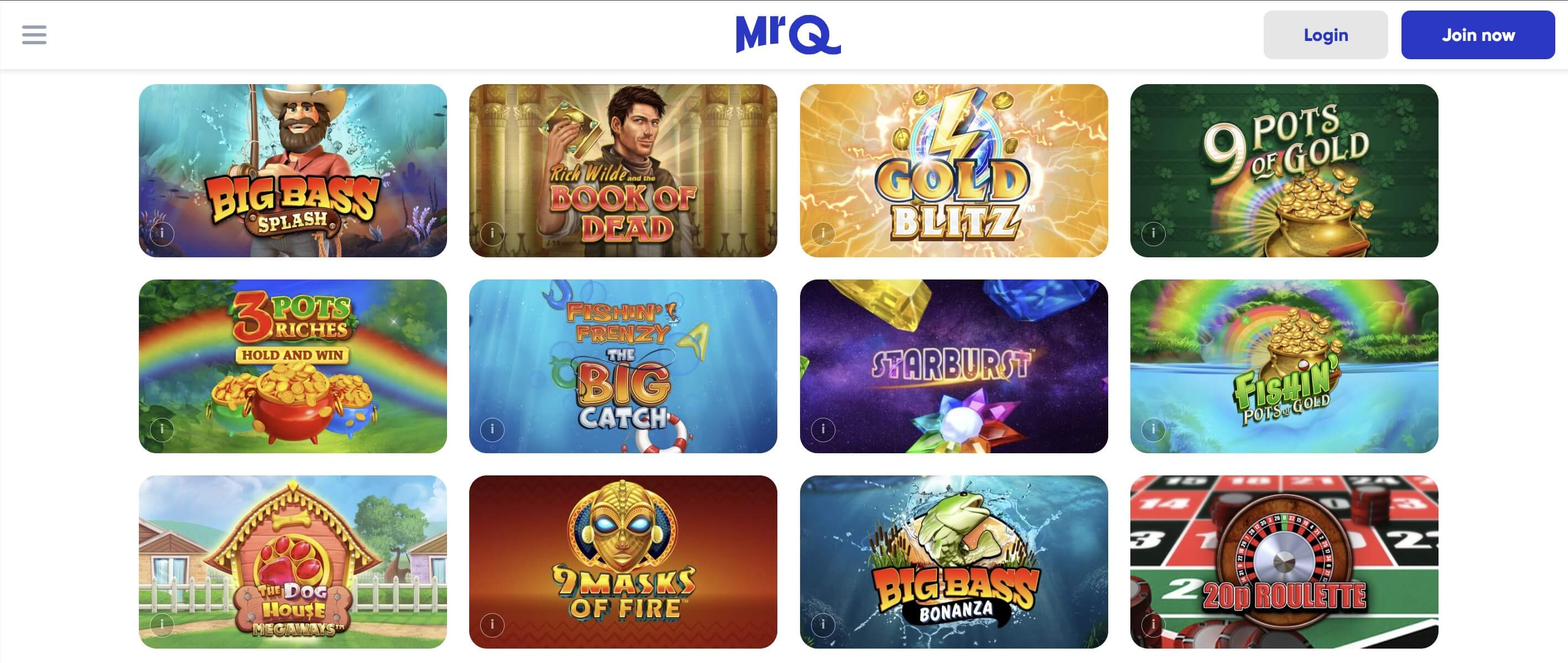 mr q casino slots lobby